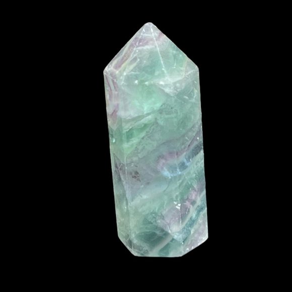 Snowflake Fluorite Tower Quartz Pointed Natural Mineral Rock Specimen Tower - Picture 5 of 9